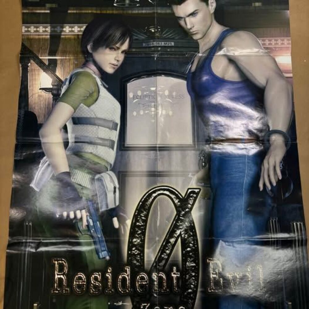 2002 Resident Evil Zero Original BradyGames Poster Capcom 28x21